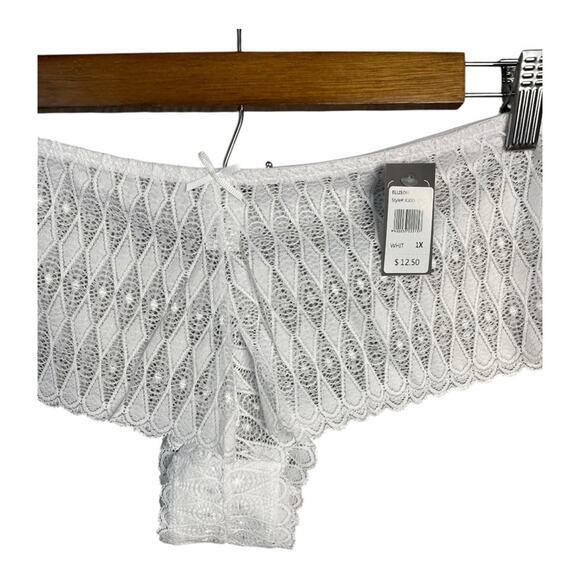 Frederick’s‎ of Hollywood Ellison Lace Boy Short Panty in White 1X NWT - Picture 4 of 7
